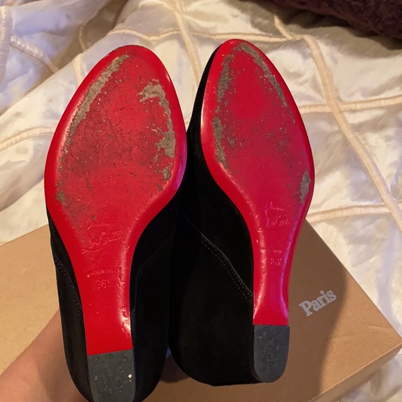 Christian Louboutin Suede Bootie size 36.5 - Picture 6 of 13